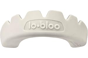 lobloo PRO-FIT in attesa di brevetto, paradenti professionale a doppia densità senza impressioni per sport ad alto contatto come MMA, hockey, calcio, rugby, medio 10-13 anni, Avorio