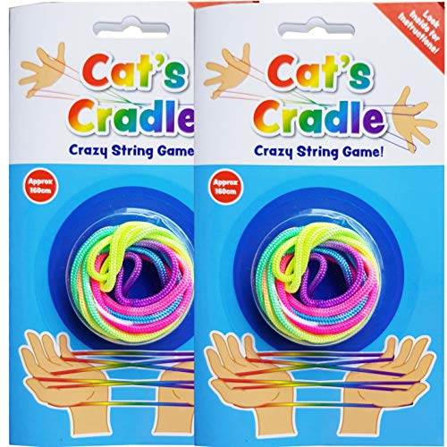 CRADLERZ PMS - Ficelle Magique Cats Cradles,, String Art (Fluo Multicolore x2)