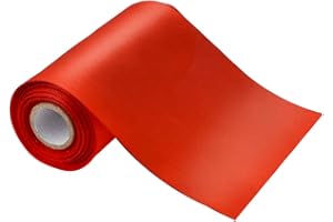TONIFUL Grand ruban de satin Rouge de 10 cm x 10 M de large pour la découpe de cérémonie, kit de découpe pour chaise, écharpe, table, cheveux, emballage cadeau, décoration de fête de mariage