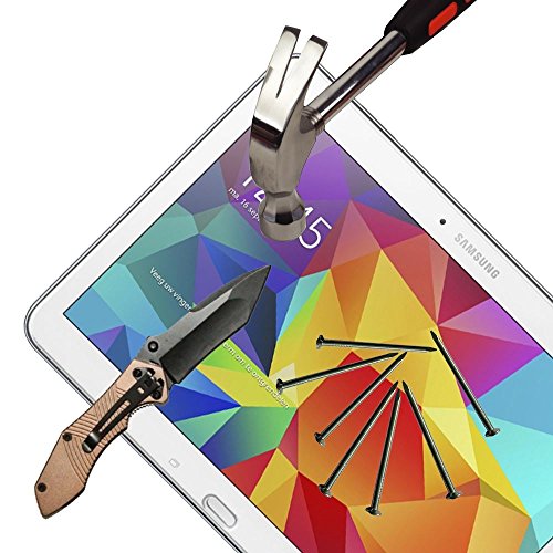 Samsung Tab 4 10.1 Panzerfolie, Ganvol Panzerglas Samsung Galaxy Tab 4 10.1 Zoll SM T530 T531 T535 Blickschutzfolie Hartglas Folie [Ultra HD Klar] [Kratzfeste] [Widersteht Flecken und Fingerabdrücke] [Keine Luftblase] [Härtegrad 8-9H] [Schutz das Display vor starken Stoßen] [0.33mm] - 6