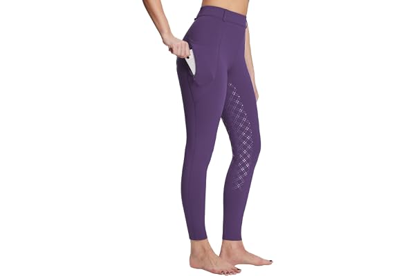 baleaf Pantalon d'équitation d'hiver en polaire pour femme - Pantalon d'équitation complet - Poches zippées - Legging