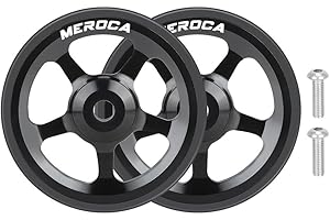 GDFNMOGO Aluminium Alloy and Rubber Folding Bike Easy Wheels 60mm for Brompton and For 3Sixty, Smooth and Efficient Ride (Black)