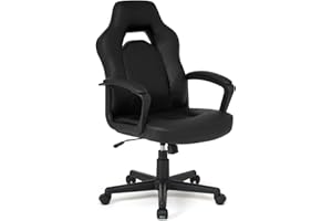IntimaTe WM Heart Fauteuil Gamer Ergonomique, Racing Chaise De Bureau à Domicile, Chaise d'Ordinateur,de Gamer pour Adultes, Siege Gaming Cuir Artificiel, Noir, 48*50*115cm