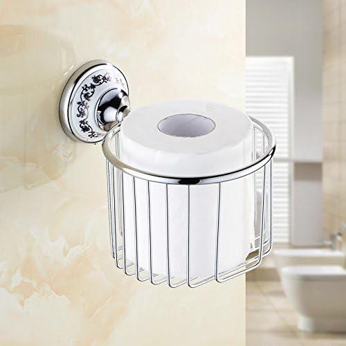 Toilet paper basket paper towel basket Stylish Towel racks continental blue and white porcelain tissue box Golden shower tray roll holder paper holder
