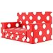 Produktbild 2 in 1 Kindersofa in Rot mit weißen Punkten und Waschbarem Überzug -Weich & Sicher Ausklapp Spielzeug Sessel Möbel Couch mit Bettfunktion Schlaf Matratze zum Auffalten für Kinder von 1-4