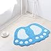 Produktbild Eleoption rutschfeste Badteppich, Fast Dry Badezimmer Küche Matten Lovely Füße Gemusterte Weiche Komfortable Wasser absorbierenden Stilvolle rutschfeste Unterseite für Schlafzimmer, Küche, Flur, Eingang holt, baumwolle, blau, Medium (60*40CM)