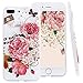 Produktbild ZXK CO iPhone 7 Plus Hülle Flowers, iPhone 8 PlusSilikonhülle, Ultra Dünn Weich Hülle mit Blumen Muster TPU Silikon Handyhülle Transparent für iPhone 7 Plus/8 Plus 5,5"-Rose Blumen