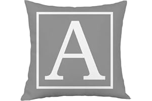 Hangood Alphabet Letter A Cushion Cover 18x18 Soft Plush Throw Pillow Covers 45cm x 45cm A