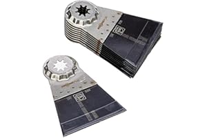FEIN E-Cut Standard Lama da taglio, Conf. 10 pz., Larghezza 65 mm, Lunghezza 50 mm, Attacco Starlock Plus, Lama con dentatura stretta, Ideale per legno, cartongesso e plastica.