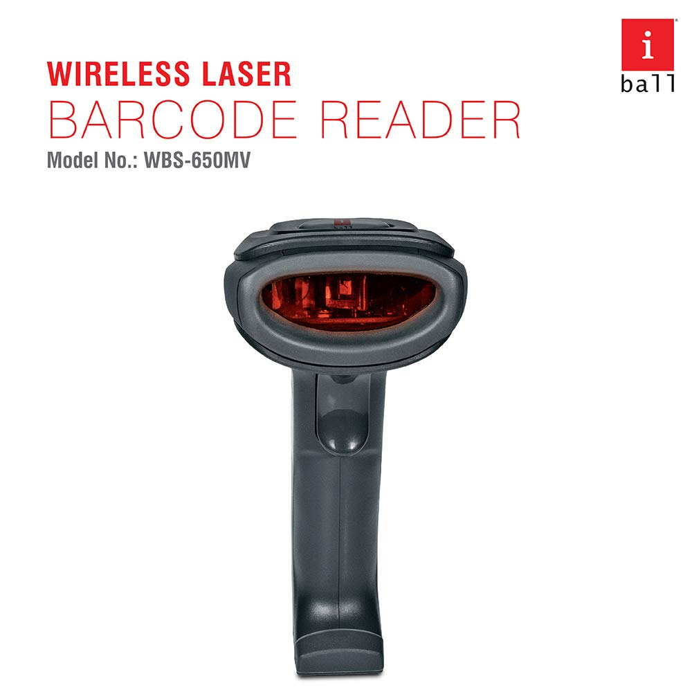 Buy iBall WBS650MV 2.4GHZ Wireless HighSpeed 1D Barcode Scanner