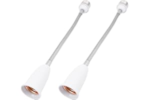 WANGCL 2 adaptadores de extensión de cuello de cisne flexible E27 para bombilla de extensión de luz de ajuste de la luz -28 cm