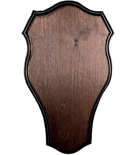 Stemma Per Trofeo Di Caccia Januel - Legno Quercia, Finitura Rovere Dorato, 26x20cm, Per Caprioli