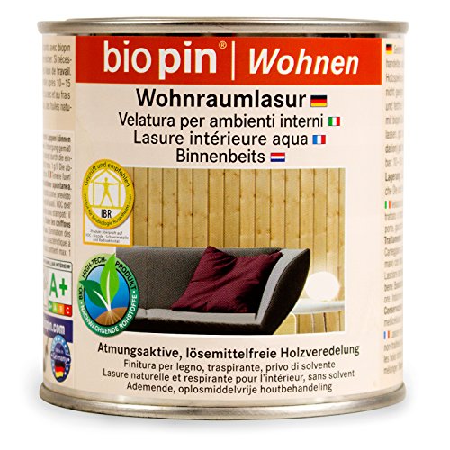 Preisvergleich Produktbild 0,75L biopin Wohnraumlasur Kolonialbraun
