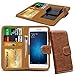 Produktbild N4U ONLINE - Clip on Serie PU- Leder Etui Buchhülle Für Vodafone Smart First 6 Ultradünn 7 - Braun