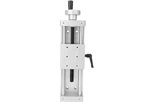 OKUYONIC Lineartisch-Schiebetisch, 196N Tragfähigkeit Manueller Tisch-Schiebetisch Aluminiumlegierung anodische Oxidation Oberflächenbehandlung für Produktionsmaschinen(150mm Hub)