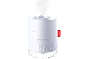 DEROR Ultrasonic Mini Humidifier - 500ml Mist Humidifier with Night Light, USB Desktop, Ideal for Babies, Plants, Bedrooms & Offices (White)