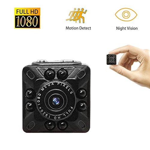 Anviker Mini Spion Kamera,1080p&720p HD DV Kamera,Tragbare kleine Video Kamera mit Bewegungserkennung&Infrarot Nachtsicht,kleine Überwachungs Kamera für Home Security&Office(Schwarz)