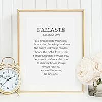 Kunstdruck, Sprüche Poster: Namasté | Hochwertiges und festes Premiumpapier | Ohne Rahmen