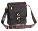 Produktbild House of Luggage Herren Leder Messenger Jahrgang Öl Braun Gewichst Klappe über Zip Top Reise Lässige Tasche HLG333