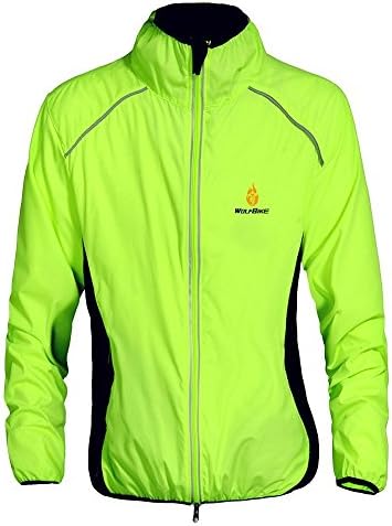 CZUP Cycling Jersey Men Riding Breathable Jacket Cycle Clothing Bicycle Long Sleeve Wind Coat UP-D05 fluorescent green XXL