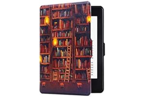 Huasiru Painting Case for Kindle Paperwhite, Library - fits All Paperwhite Generations Prior to 2018 (Will not fit All-New Paperwhite 10th Generation)