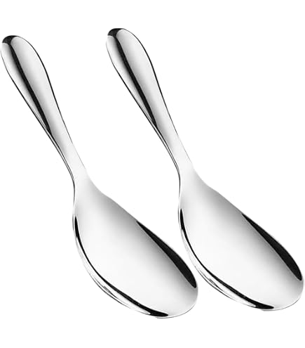 4 Pièces Cuillères De Service Inox 20,5 Cm - Grandes Cuillères Buffet Acier Inoxydable