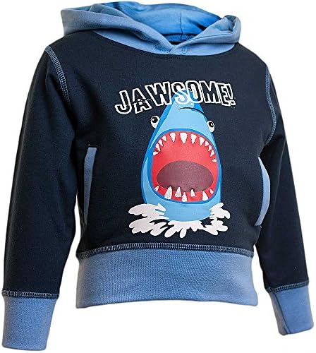 Younger Boys Jawsome! Shark Print Hoody - Navy - 2/3 Years