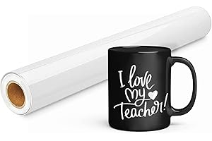 Prime Vinyl 11Ft Glossy White Vinyl for Cricut - 30.5 x 335.5 cm White Permanent Vinyl Roll for Silhouette Cameo, Cutting Machine, Home Decor, Cups, Car Window