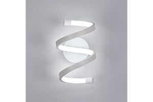 Goeco Aplique LED Interior, Lámpara de Pared 18W 2000LM, Apliques de Pared para Dormitorio Salon Pasillo, 6500K Luz Blanca Fría