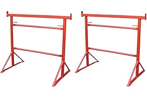 TOPTOWER Industrial No 3 Builders Trestles (Pair) Extendable - 1.07m - 1.68m Painted Finish 450 Kilos SWL