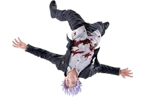 Jiumaocleu Statue de Gojo Satoru JJK, figurine d'action en anime de 10 cm en position de combat, statue en résine Gojo Satoru, pièces de collection faites à la main, décoration de bureau, cadeaux