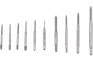 YOSOO HEALTH GEAR Gewindebohrer und Gewinde, Maschinenhandgewinde, 10 Stück, Mini M1 bis M3,5, Handgewinde, Gewindebohrer