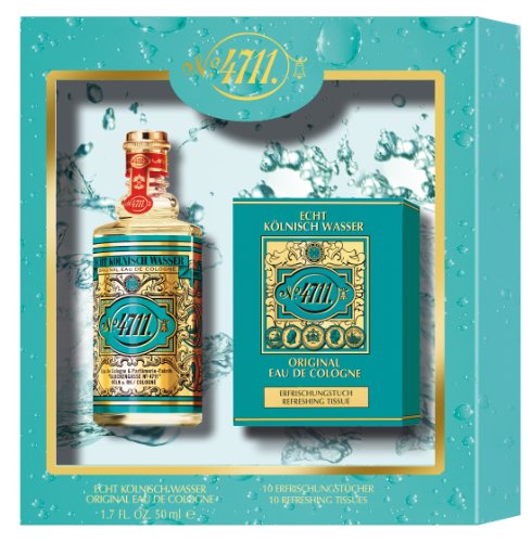 4711 ORIGINAL EAU DE COLOGNE 50ml & Refreshing Tissues Gift Set