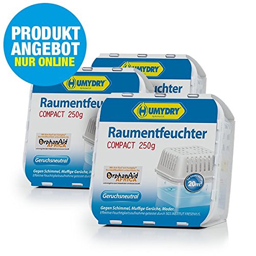 3er-Set HUMYDRY® Raumentfeuchter Compact 250g