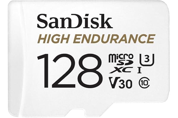 SanDisk 128GB High Endurance Video MicroSDXC Card with Adapter for Dash Cam and Home Monitoring Surveillance Systems - C10, U3, V30, 4K UHD, Micro SD Card - SDSQQNR-128G-GN6IA