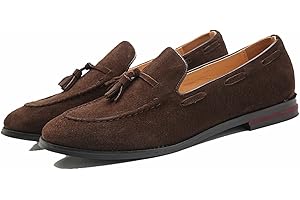Jwans Herren Formale Schuhe Bequeme rutschfeste Spitz Quaste Loafer Business Office Hochzeit Wildleder Kleid Schuhe