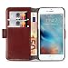 Produktbild JAMMYLIZARD Lederhülle für iPhone 8, iPhone 7 | Handyhülle [ Luxuriöse Tasche Series ] Ledertasche Flip Case Cover Hülle mit Kartenfach Leder Schutzhülle, Braun