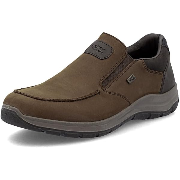 Mocassins D'intérieur Pour Homme Rieker 03365 - Confort Extra Large, Couleur Marron