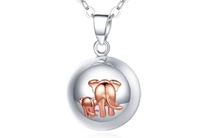 EUDORA Harmony Ball Collana Angeli Gravidanza Ciondolo Chiama Angeli, Ciondolo Impronta Angeli Collane da Donna Bola Messicana Maternita per Mamma e Bambino Regalo Originale Bel Gioielli, 114cm