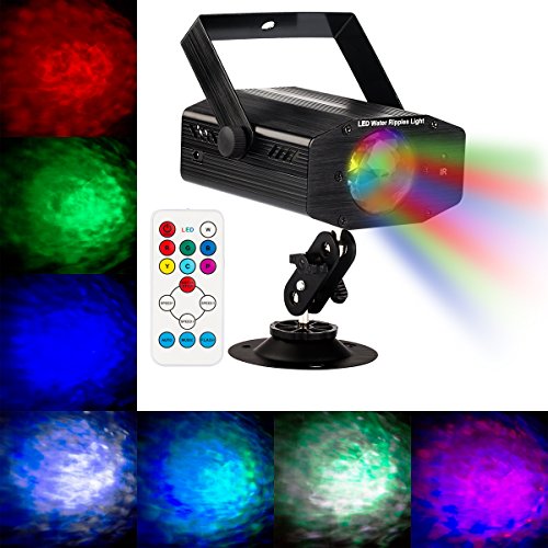 Disco light , JELEGAN LED Water Ripple Light / DJ Stage Lighting 7 Colors Romantic Effect Support Auto & Adjustable Motion Speed Modes for Home KTV Birthday Wedding Club Pub Christmas Halloween Party
