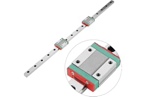 DIYEENI 1 PCS.Rail linéaire miniature de 450mm avec 2 blocs linéaires MGN12B, guide de rail de guidage coulissant en acier pour imprimante 3D DIY