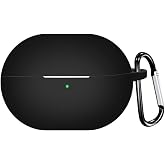 Microsonic Huawei FreeBuds Pro 5 i&ccedil;in Kılıf Askılı Mat Silikon Siyah [FreeBuds Pro 5 ile Uyumlu Kılıf - Siyah]