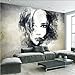 Produktbild Dalxsh Europäischen Stil Wandbild Tapete Moderne Kunst Graffiti 3D Aquarell Figuren Wandbilder Wandmalerei Wohnzimmer Dekor  -120X100Cm