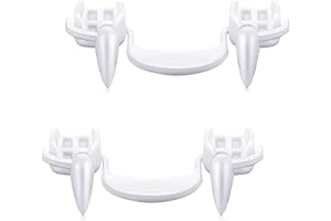 Yizemay 2 Pairs Vampire Teeth, Vampire Fangs, Retractable Vampire Fangs, Retractable Horrifying Vampire Fangs Teeth, Halloween Vampire teeth for Kids Adults Halloween Carnival, Parties, Role‑Playing