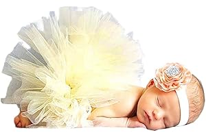 VUCDXOP Neugeborenes Baby Mädchen Rock Tutu Kleidung Trikot Kostüm Foto Prop Outfits Bekleidung Set mit Haarband