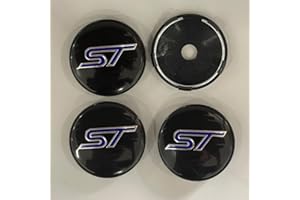 OBONG 4 Piezas Coche Tapas Centrales Tapa Central del Cubo Compatible con para Ford ST Fiesta EcoSport Explorer Escort Kuga Focus 1 2 3 mk2 mk3 mk4 mk5 mk7 54mm 60mm Tapacubos Tapas Embellecedoras Centro