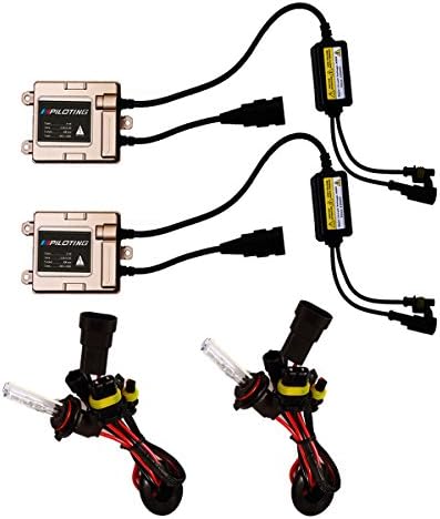 IIIPILOTING 12v 35w 9006 Fast Bright Slim HID Xenon Conversion Kit Quick Start Aluminum Ballast AC HID Headlight (8000k)