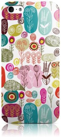 Snekz White Funky Flowers Hard Gloss Case for iPhone 5/5s