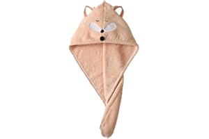 SJTJSPX Cheveux Serviette en Microfibre Enfants Femmes Chapeau Cheveux Séchage Rapide Cheveux Turban avec Bouton Super Absorbantes Cheveux Secs Serviettes de Bain Serviettes à Cheveux