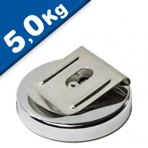 Magnetischer Gürtelklipp | Gürtel-Magnet Clip Ø 51,5mm | Haftkraft 5 kg